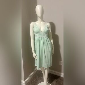 Mint Lace Trim Chemise with Matching Robe